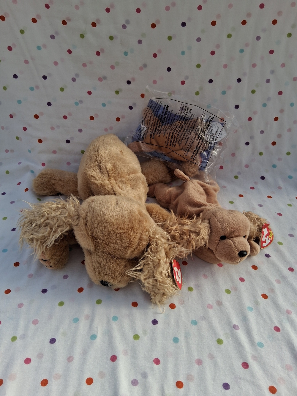 Corky And Spunky Cocker Spaniel Beanie Babies Trio